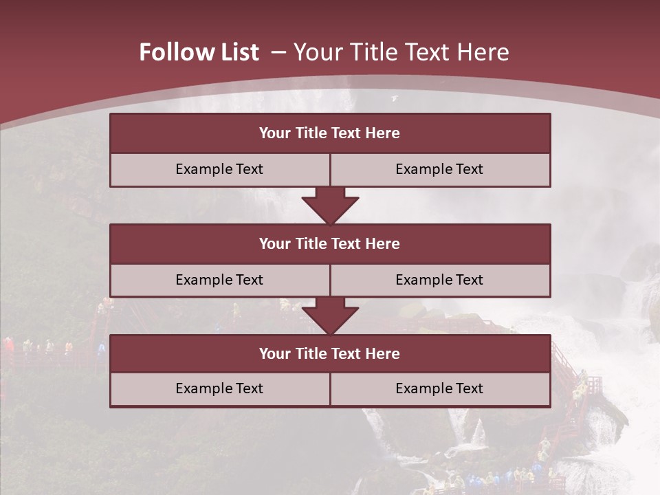 Bridal Cliff River PowerPoint Template