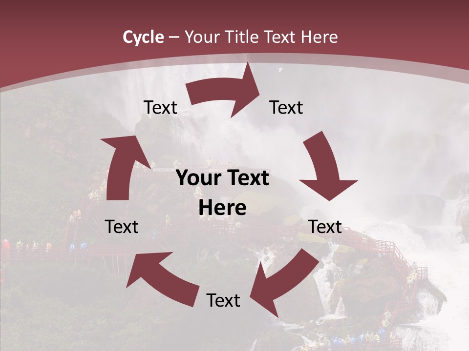 Bridal Cliff River PowerPoint Template