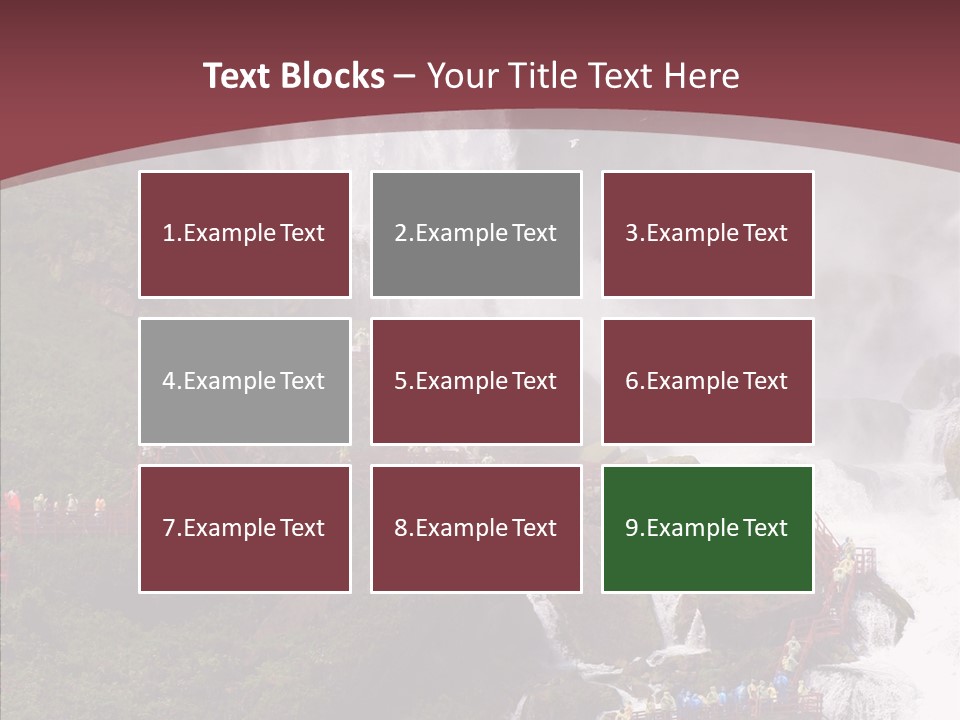 Bridal Cliff River PowerPoint Template