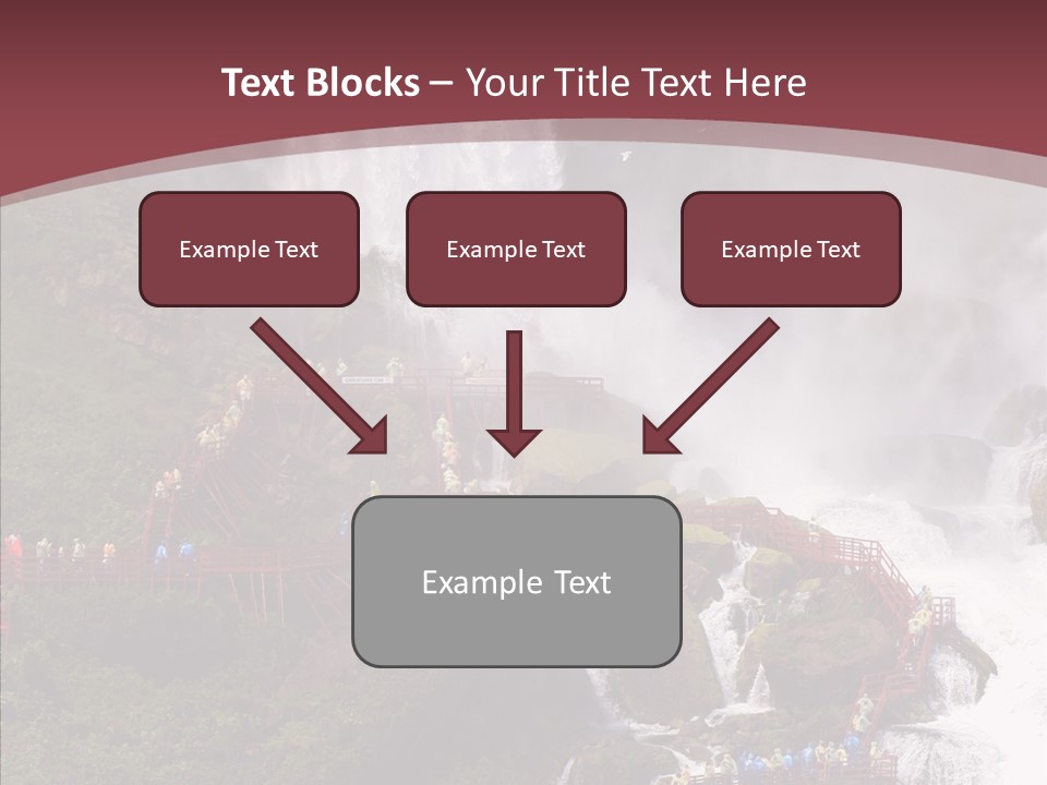 Bridal Cliff River PowerPoint Template