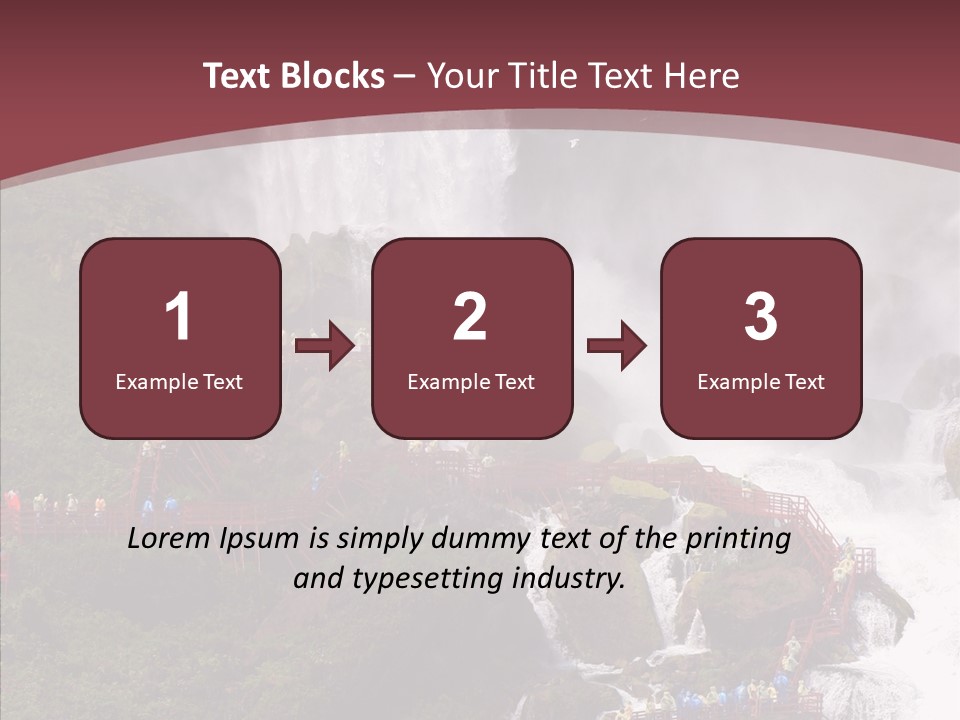 Bridal Cliff River PowerPoint Template