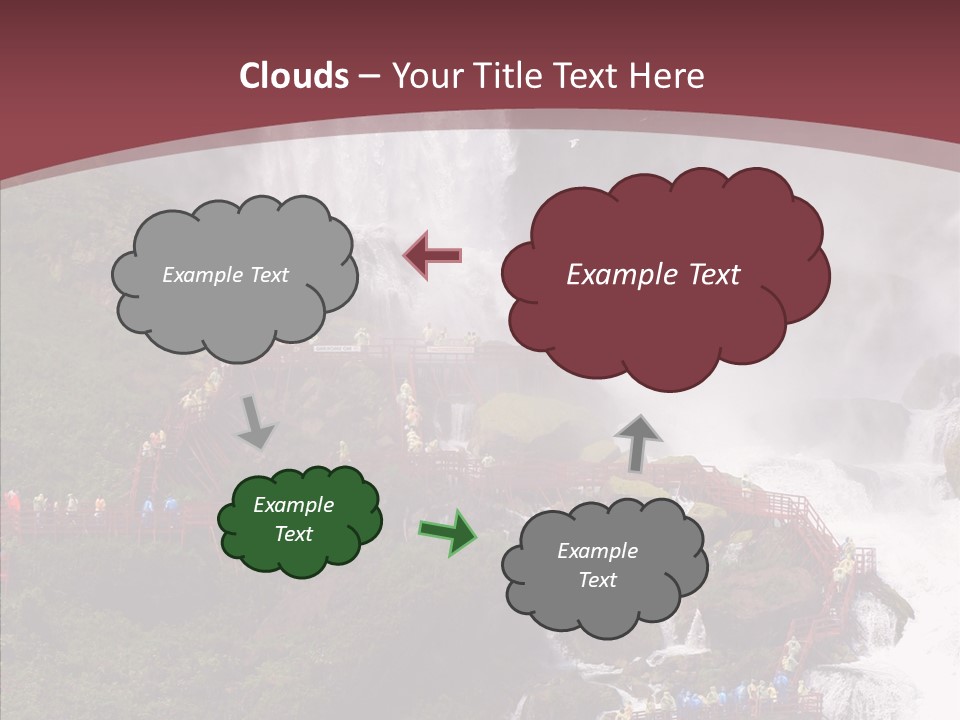 Bridal Cliff River PowerPoint Template