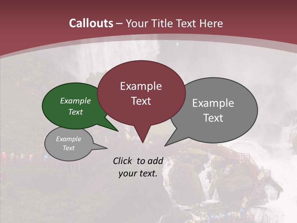 Bridal Cliff River PowerPoint Template