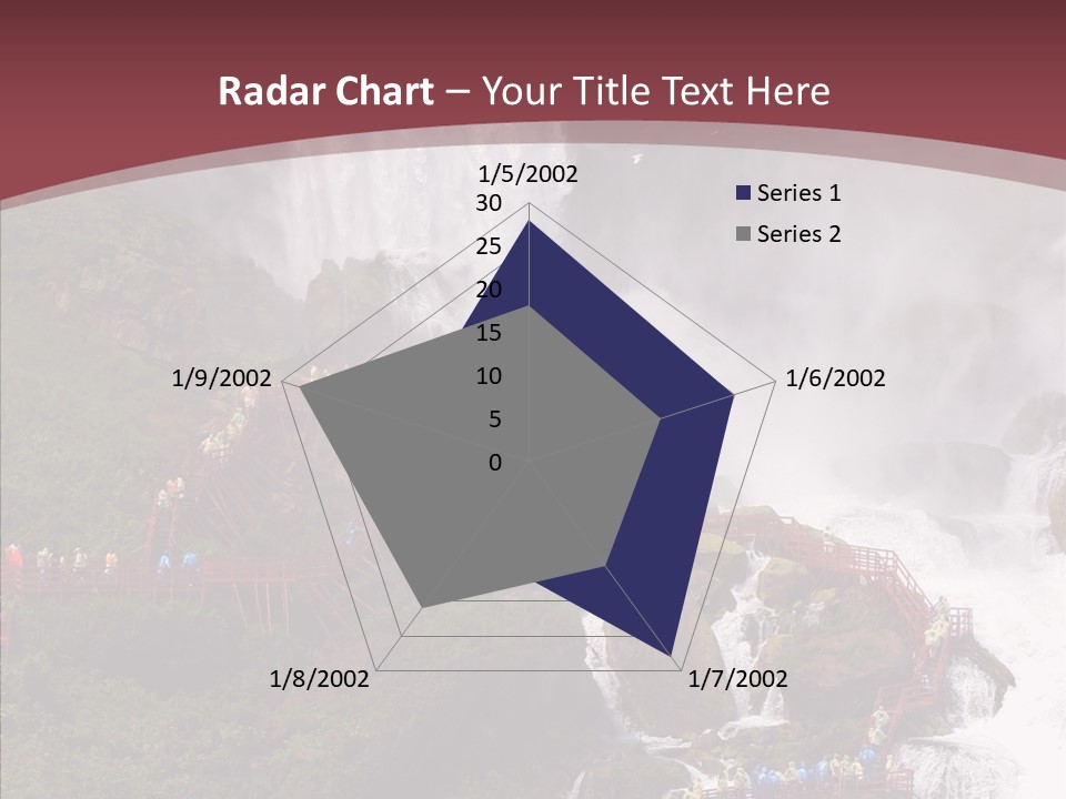 Bridal Cliff River PowerPoint Template