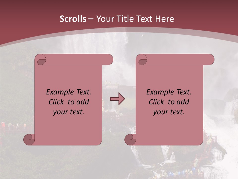 Bridal Cliff River PowerPoint Template
