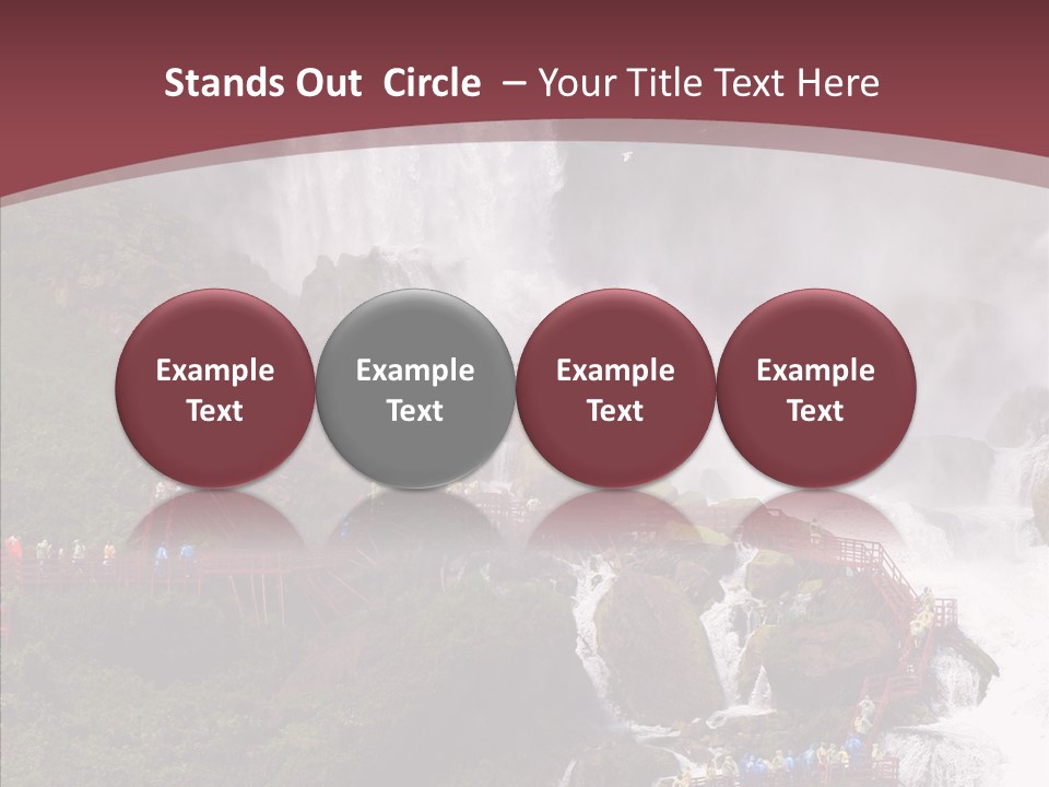 Bridal Cliff River PowerPoint Template