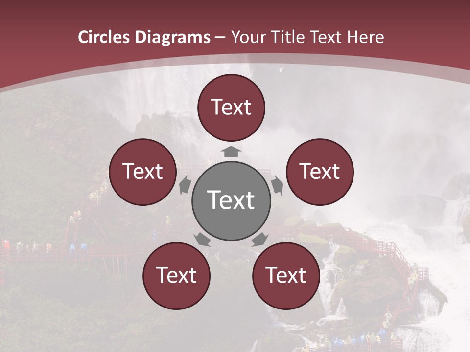 Bridal Cliff River PowerPoint Template