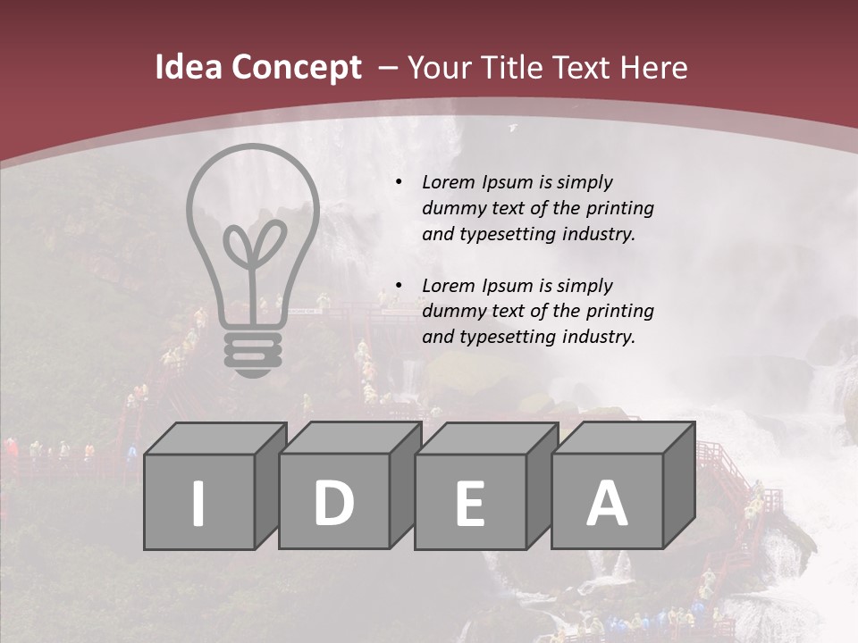 Bridal Cliff River PowerPoint Template