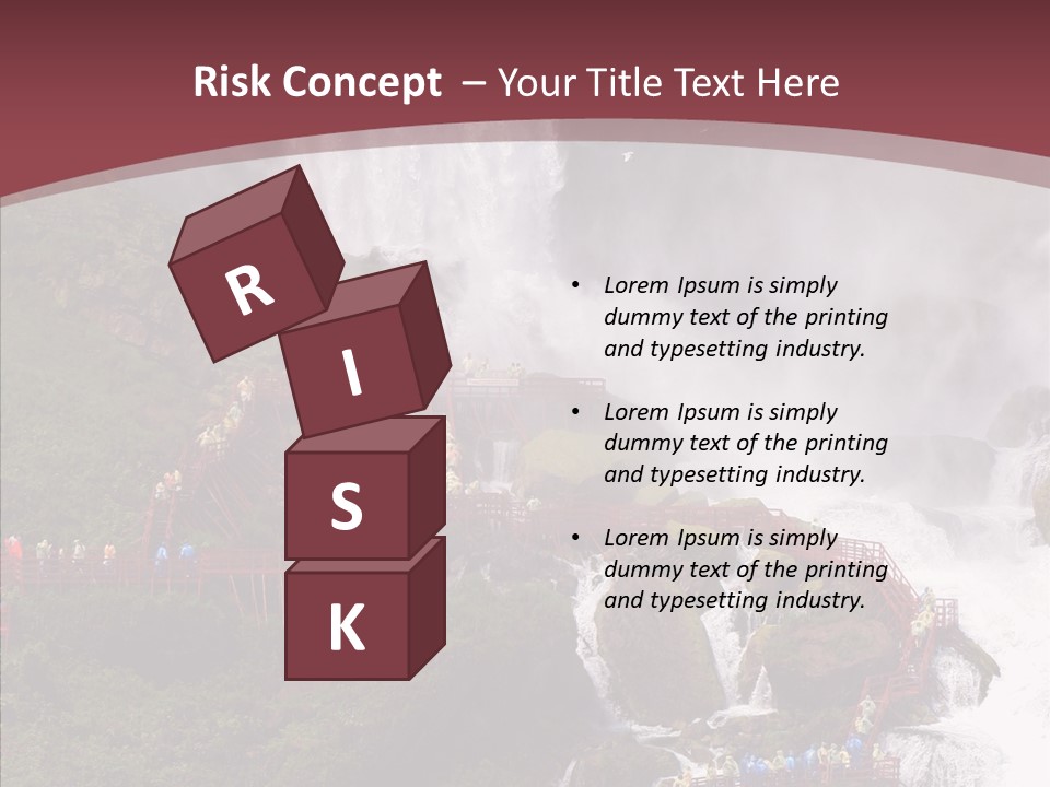 Bridal Cliff River PowerPoint Template