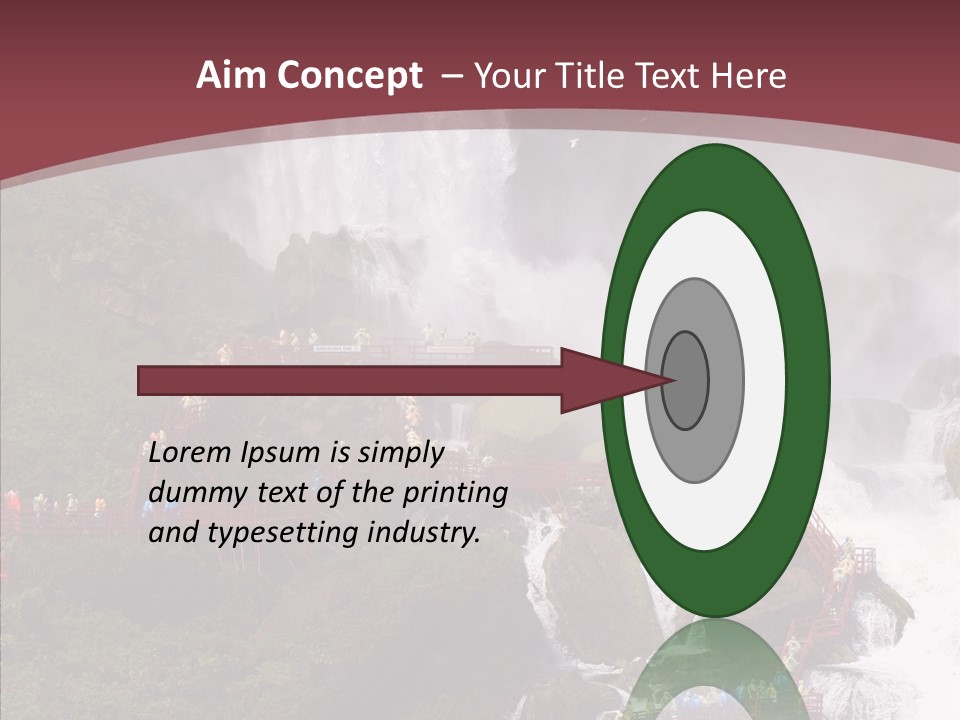 Bridal Cliff River PowerPoint Template