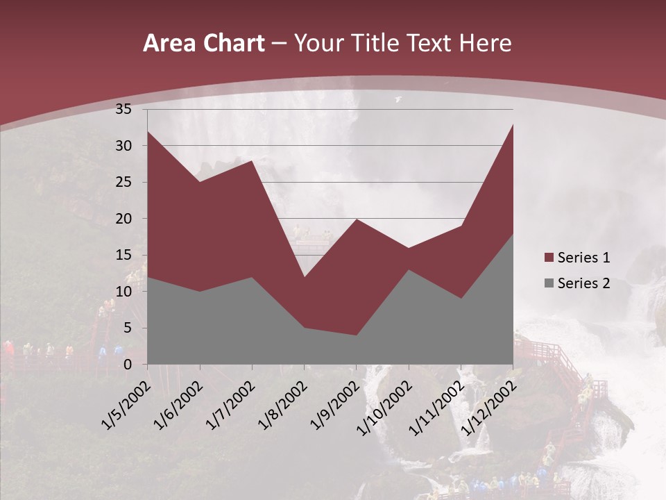 Bridal Cliff River PowerPoint Template