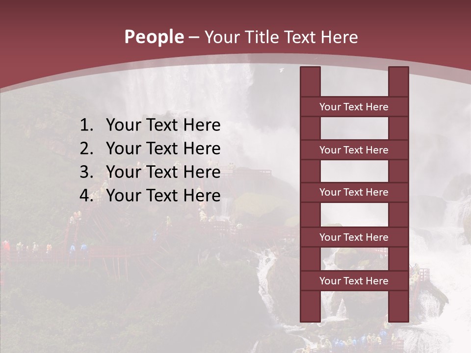 Bridal Cliff River PowerPoint Template