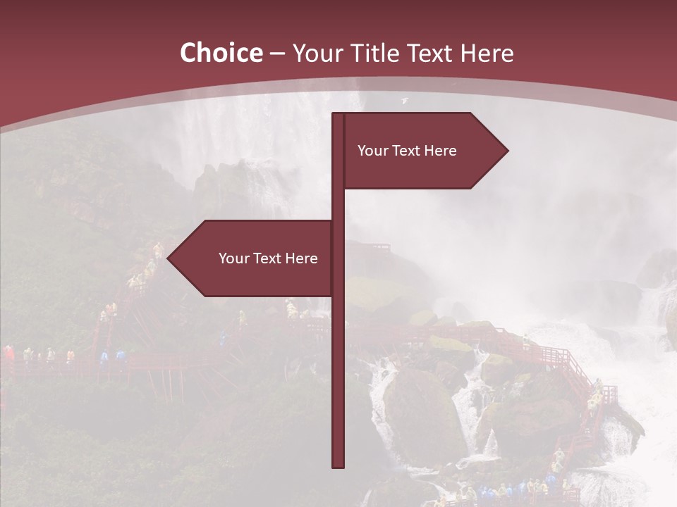 Bridal Cliff River PowerPoint Template
