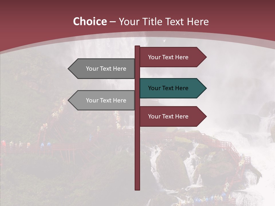 Bridal Cliff River PowerPoint Template