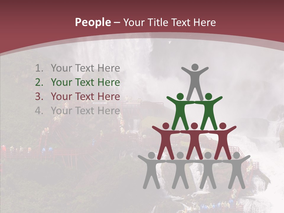 Bridal Cliff River PowerPoint Template