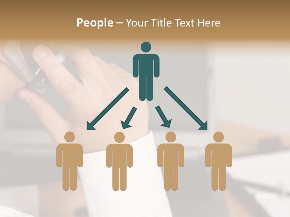 People Talk Laptop PowerPoint Template