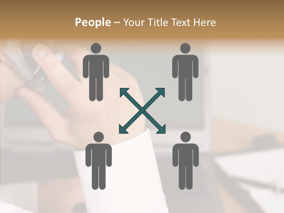People Talk Laptop PowerPoint Template