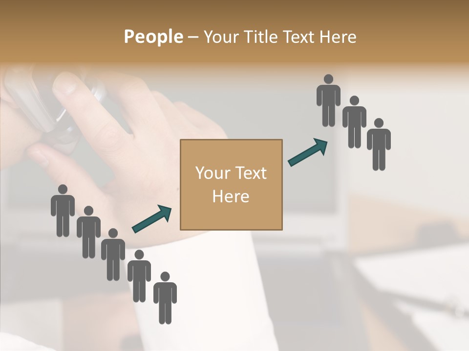 People Talk Laptop PowerPoint Template