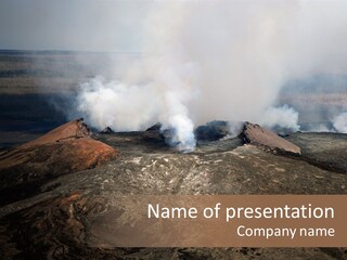 Erupt Active Smoldering PowerPoint Template