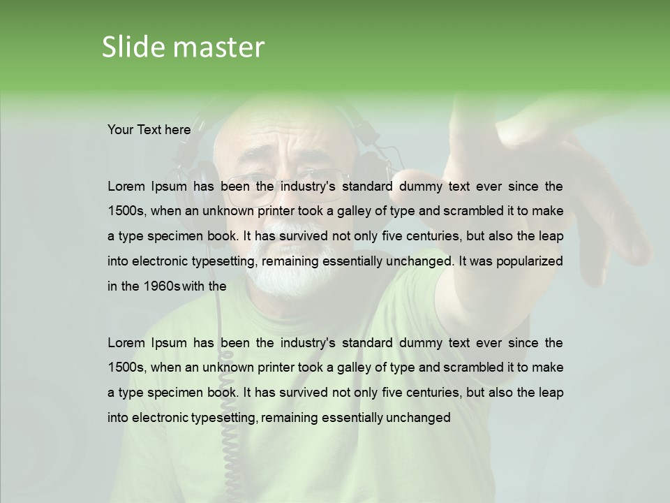 Illustration People Grandpa PowerPoint Template