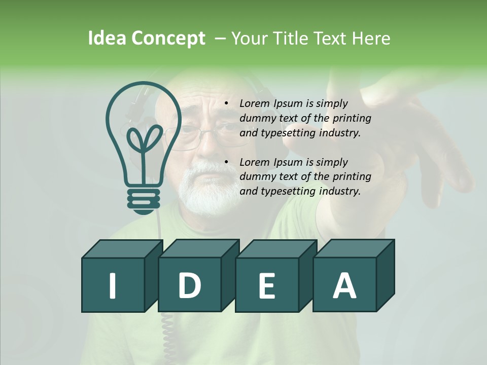 Illustration People Grandpa PowerPoint Template