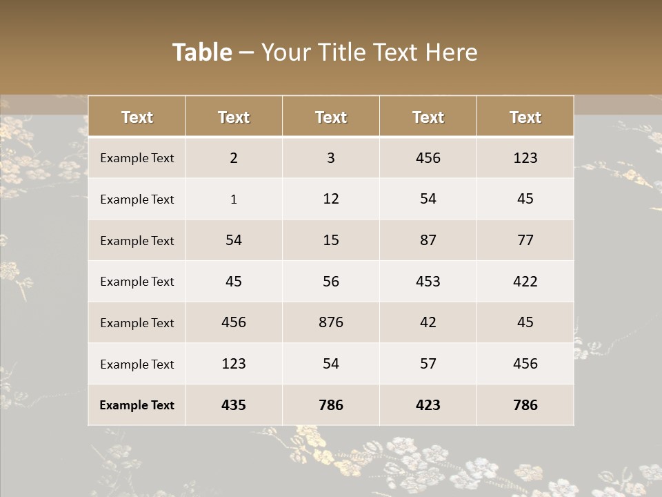 Backdrop Slippery Flower PowerPoint Template