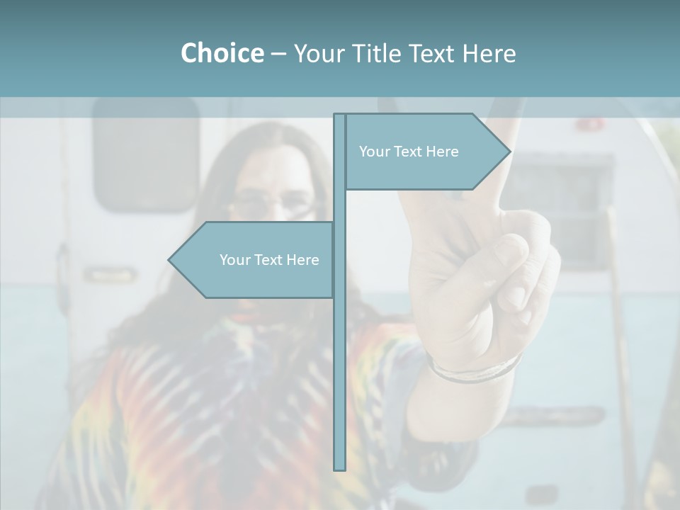 Happy Sign Finger PowerPoint Template