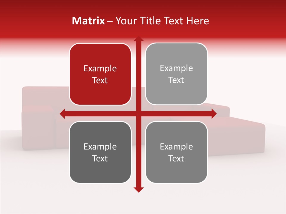 Red Armchair Object PowerPoint Template