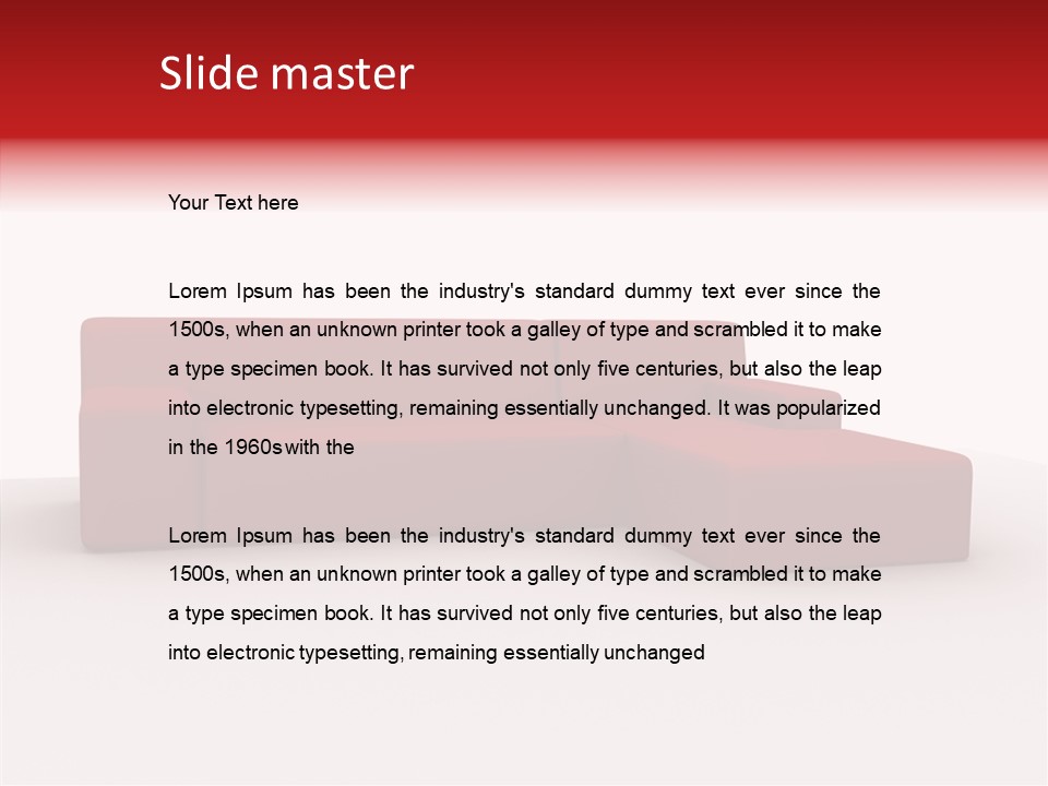 Red Armchair Object PowerPoint Template