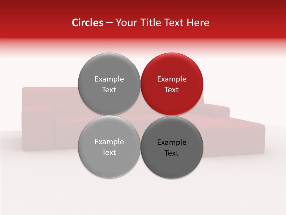 Red Armchair Object PowerPoint Template