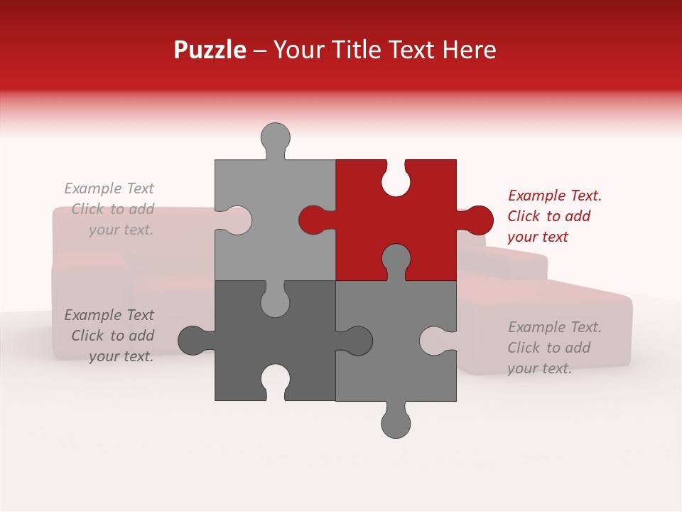 Red Armchair Object PowerPoint Template