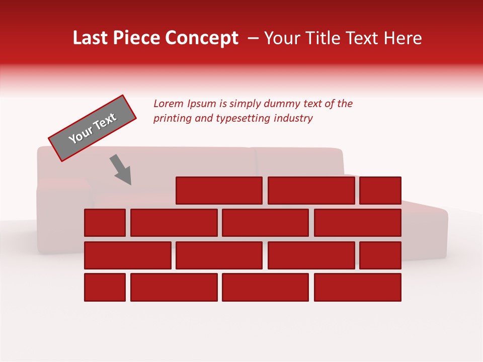Red Armchair Object PowerPoint Template