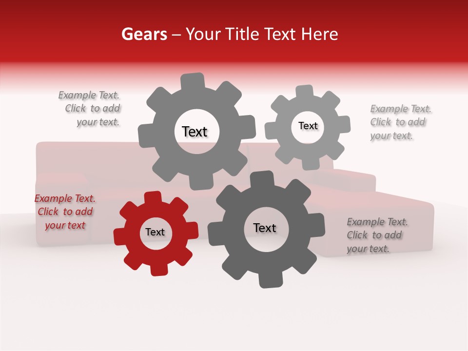 Red Armchair Object PowerPoint Template