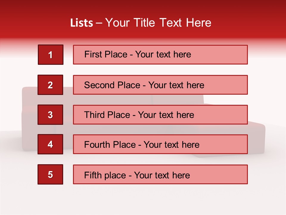 Red Armchair Object PowerPoint Template
