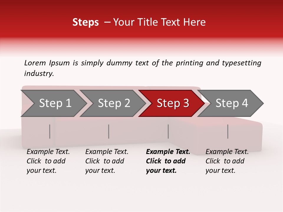 Red Armchair Object PowerPoint Template