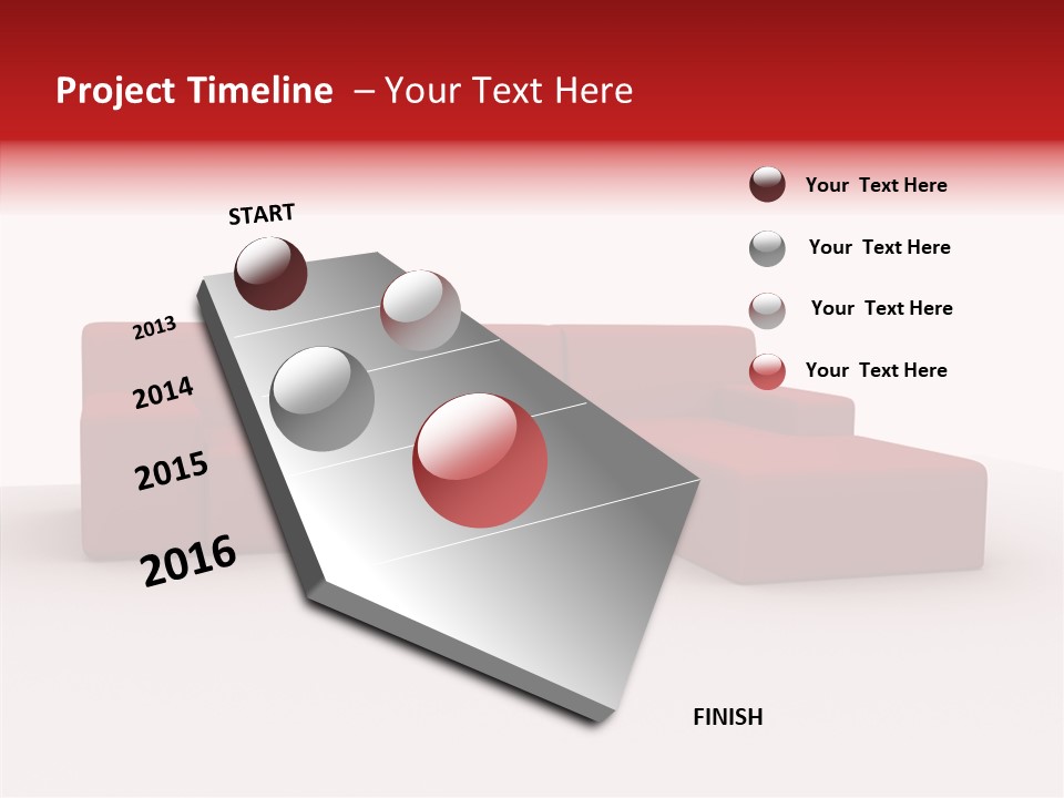 Red Armchair Object PowerPoint Template