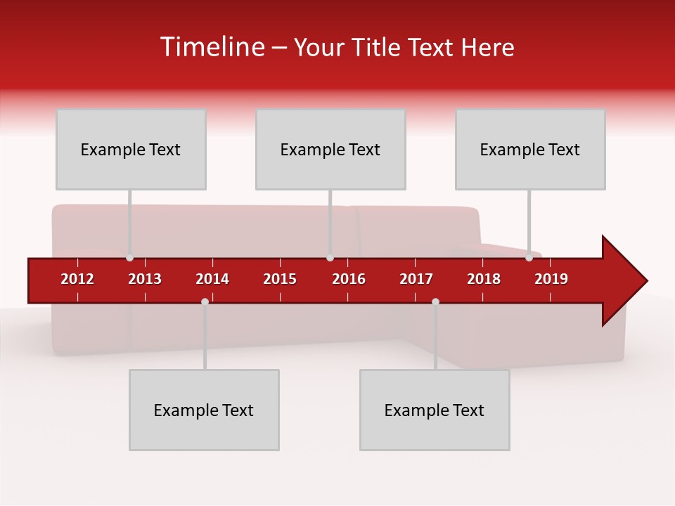 Red Armchair Object PowerPoint Template