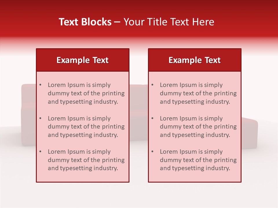 Red Armchair Object PowerPoint Template