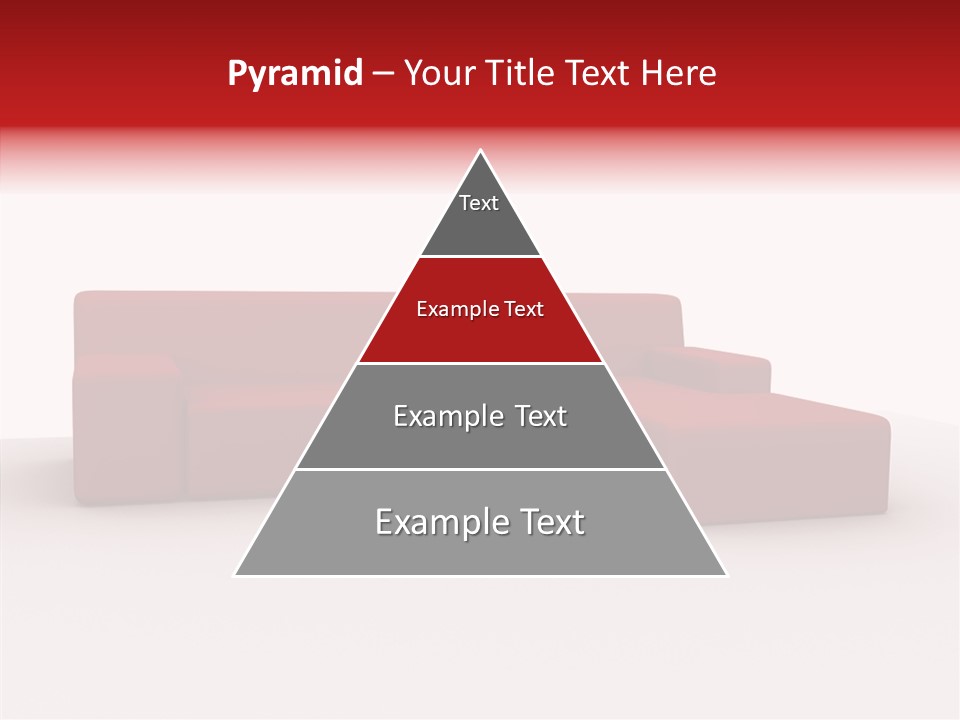 Red Armchair Object PowerPoint Template