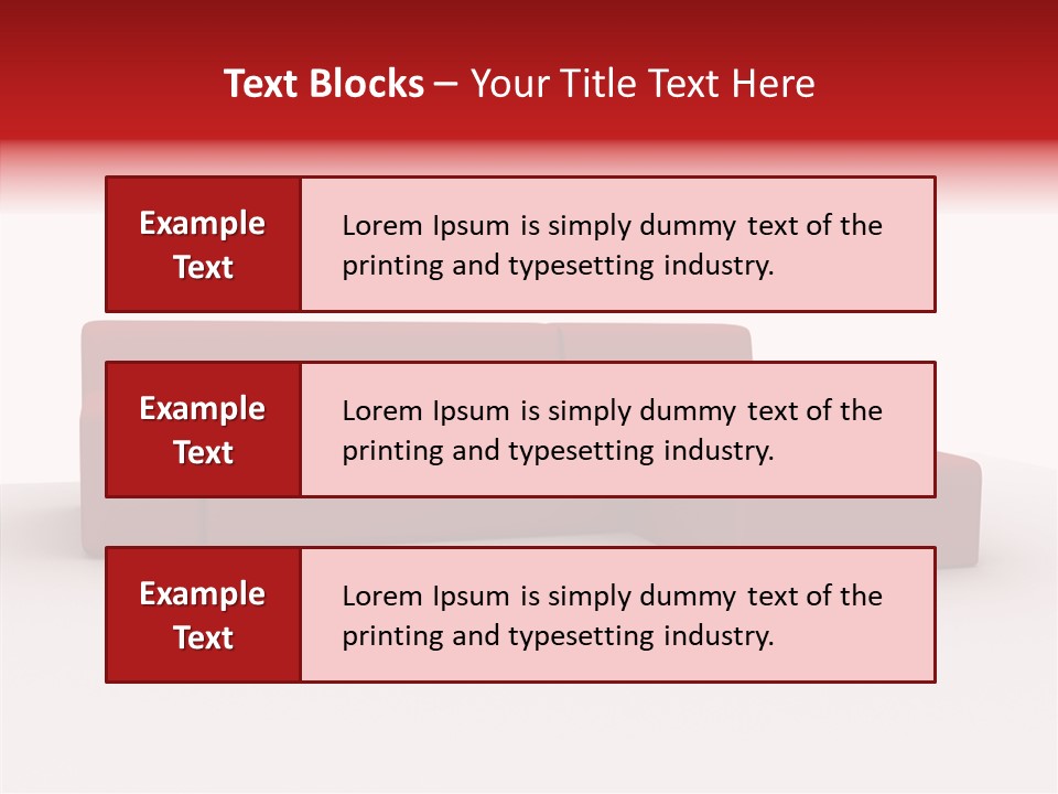 Red Armchair Object PowerPoint Template
