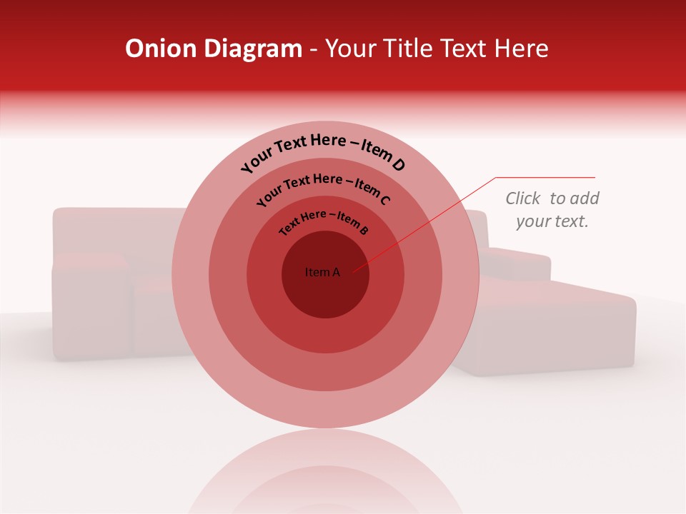 Red Armchair Object PowerPoint Template