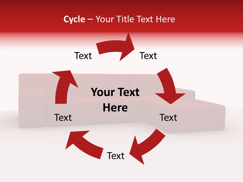 Red Armchair Object PowerPoint Template