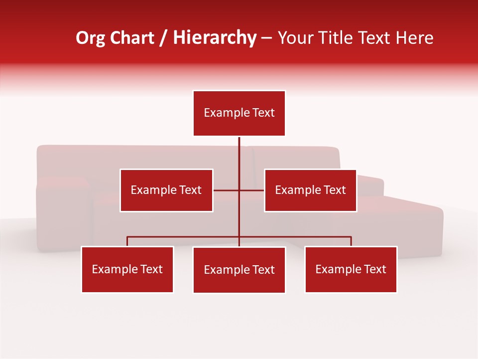Red Armchair Object PowerPoint Template