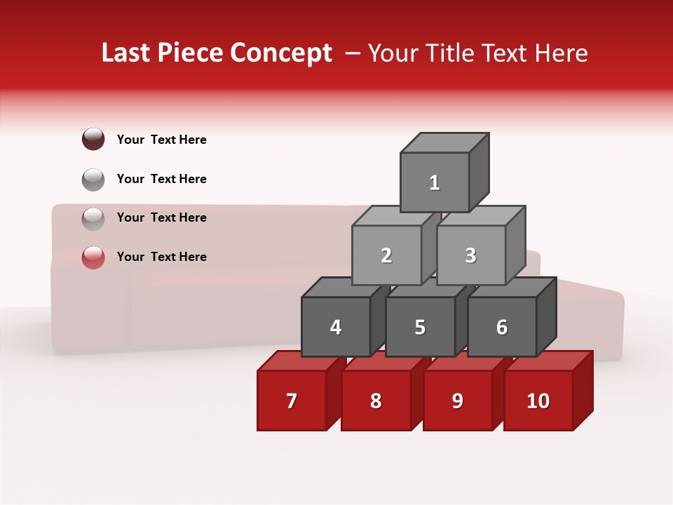 Red Armchair Object PowerPoint Template