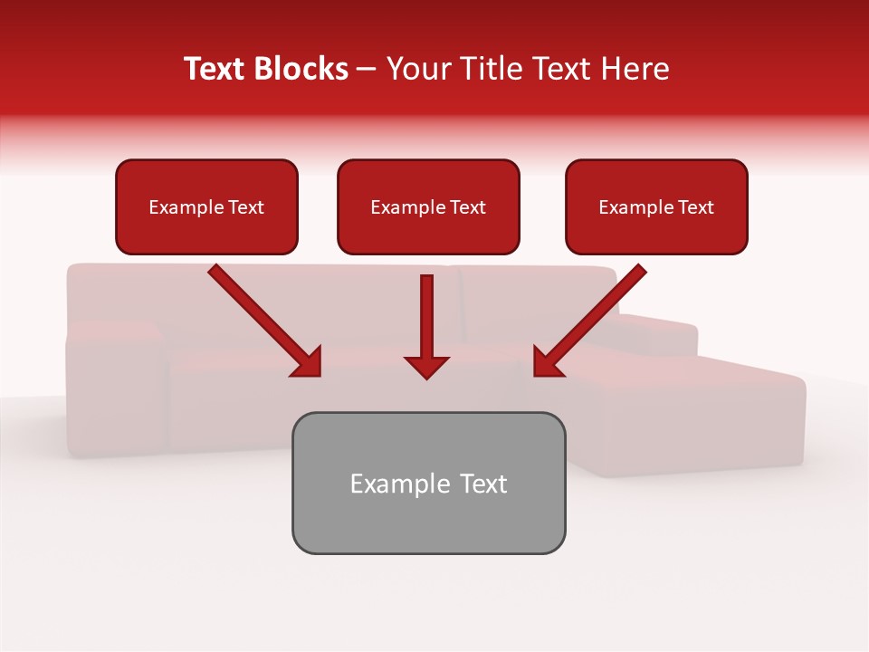 Red Armchair Object PowerPoint Template