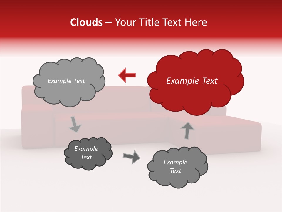 Red Armchair Object PowerPoint Template