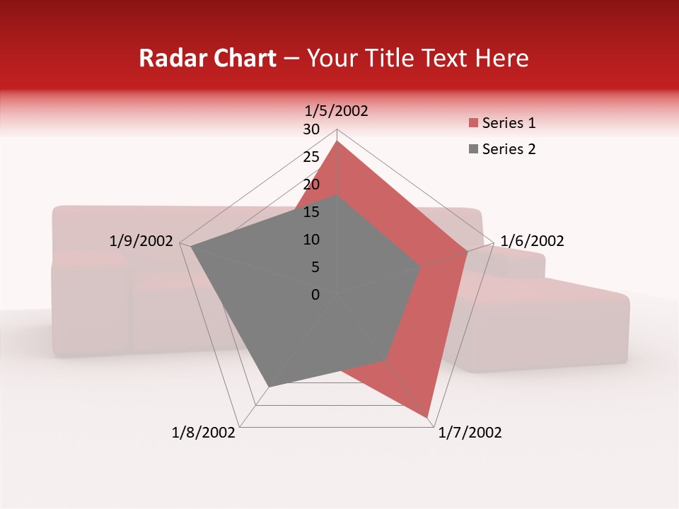Red Armchair Object PowerPoint Template
