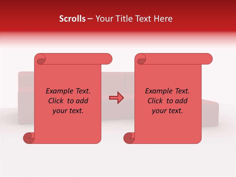 Red Armchair Object PowerPoint Template