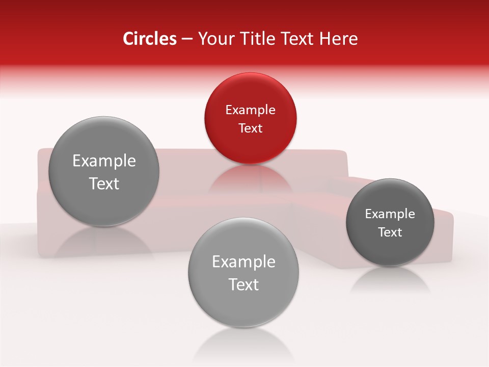 Red Armchair Object PowerPoint Template