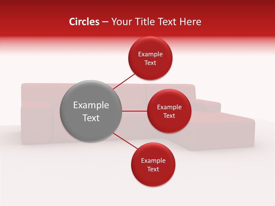 Red Armchair Object PowerPoint Template